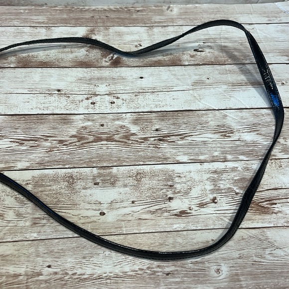 Ferragamo Salvatore Ferragamo Black Patent Leather Mini Shoulder Bag Clutch - Picture 16 of 16